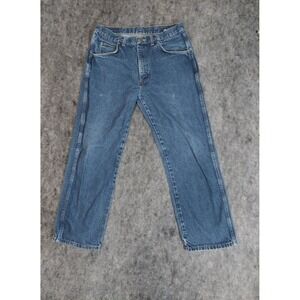 Wrangler‎ Jeans Mens 34x28 Blue Rugged Wear Denim Workwear Cotton Western